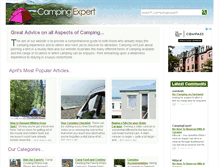 Tablet Screenshot of campingexpert.co.uk